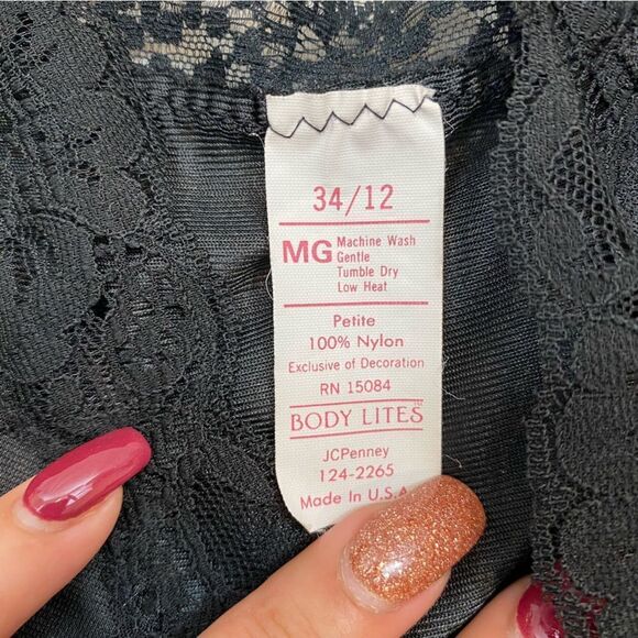Vintage Body Lite Black Full Slip Size 34/12‎ - Picture 11 of 15